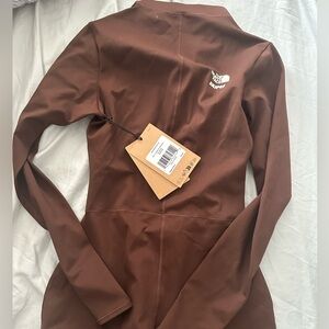SKIMS x NORTH Face Brown Long Sleeve Jumpsuit